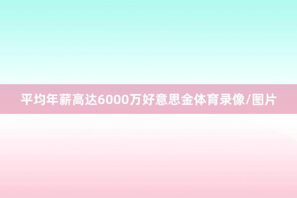 平均年薪高达6000万好意思金体育录像/图片