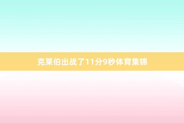 克莱伯出战了11分9秒体育集锦
