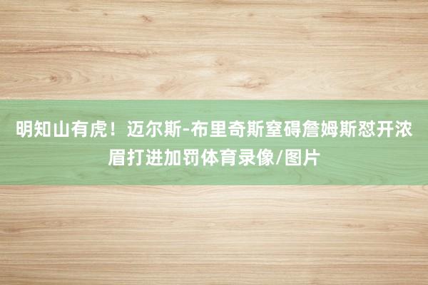 明知山有虎！迈尔斯-布里奇斯窒碍詹姆斯怼开浓眉打进加罚体育录像/图片