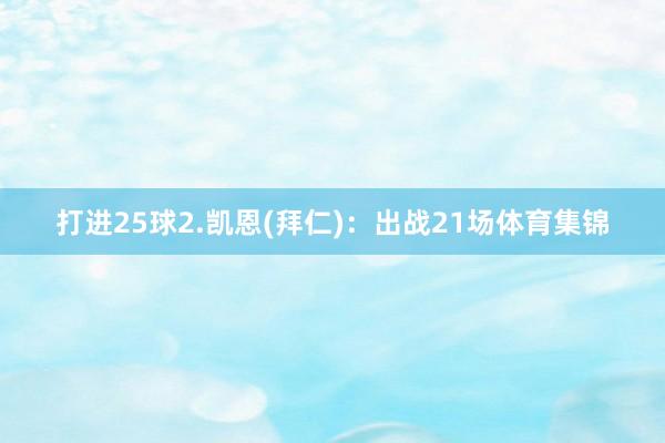打进25球2.凯恩(拜仁)：出战21场体育集锦
