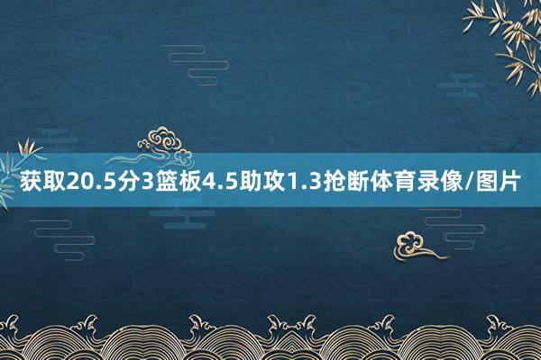 获取20.5分3篮板4.5助攻1.3抢断体育录像/图片