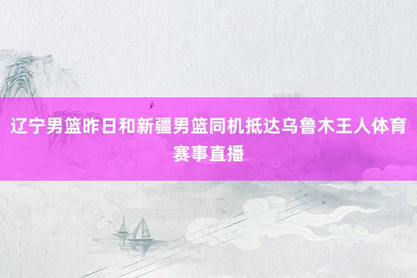 辽宁男篮昨日和新疆男篮同机抵达乌鲁木王人体育赛事直播