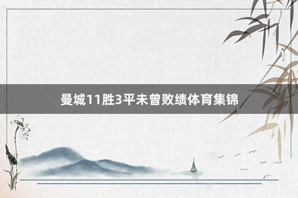 曼城11胜3平未曾败绩体育集锦