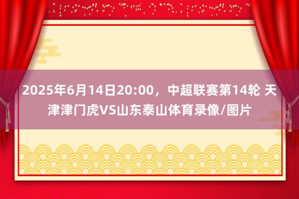 2025年6月14日20:00，中超联赛第14轮 天津津门虎VS山东泰山体育录像/图片