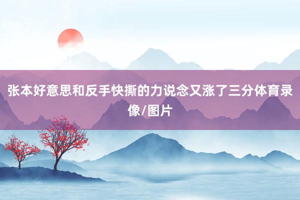 张本好意思和反手快撕的力说念又涨了三分体育录像/图片