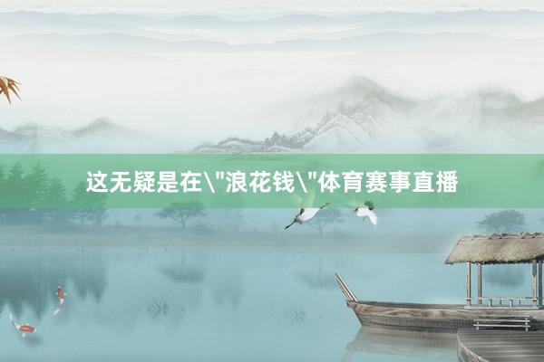 这无疑是在