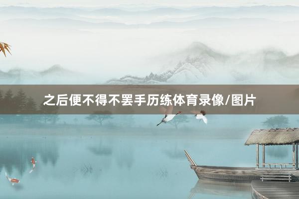 之后便不得不罢手历练体育录像/图片