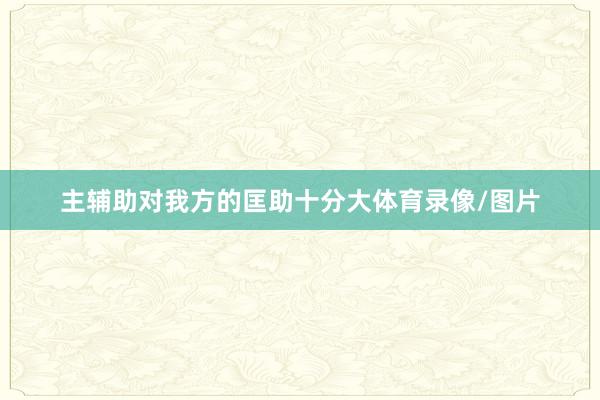 主辅助对我方的匡助十分大体育录像/图片