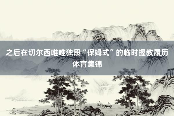 之后在切尔西唯唯独段“保姆式”的临时握教履历体育集锦