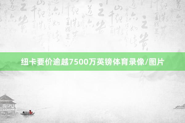 纽卡要价逾越7500万英镑体育录像/图片