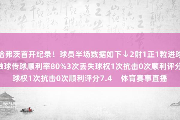 哈弗茨首开纪录！球员半场数据如下↓2射1正1粒进球预期进球0.1216次触球传球顺利率80%3次丢失球权1次抗击0次顺利评分7.4    体育赛事直播