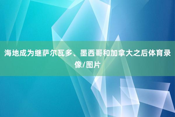 海地成为继萨尔瓦多、墨西哥和加拿大之后体育录像/图片